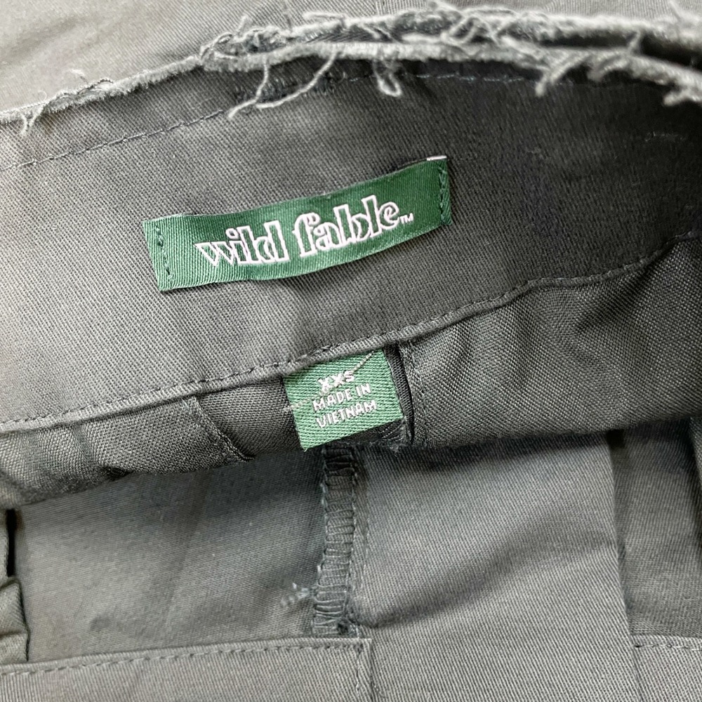 Wild Fable Women's Dark Gray Wide Leg Raw Hem Waistband Pants Size XXS - Picture 6 of 7